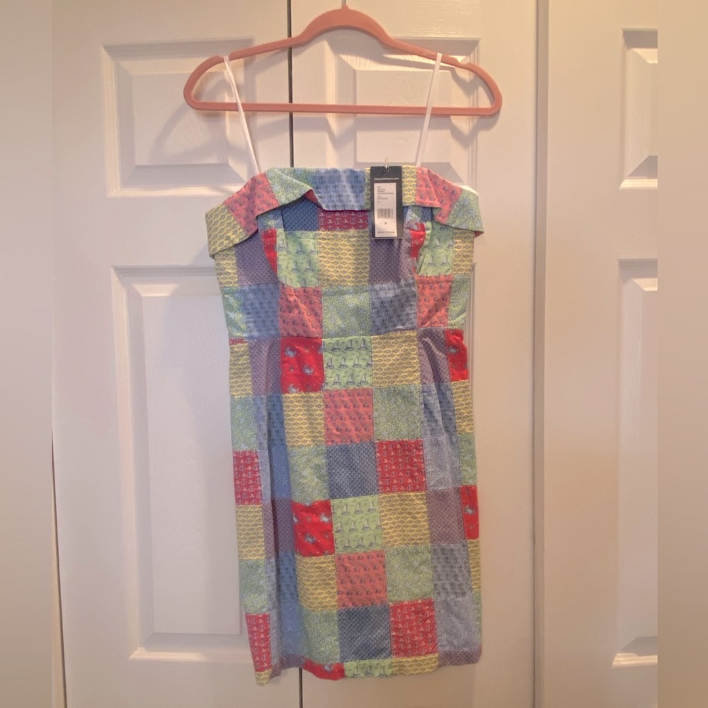 VINEYARD VINES - Heritage Patchwork Strapless Dress - Size 4